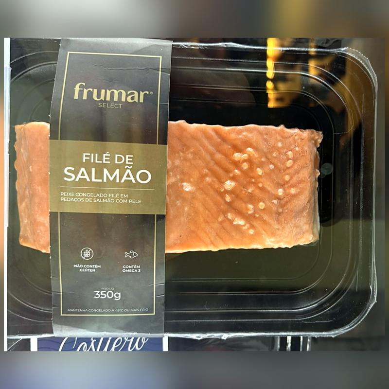 Filé de Salmão com Pele · Porção 350 g