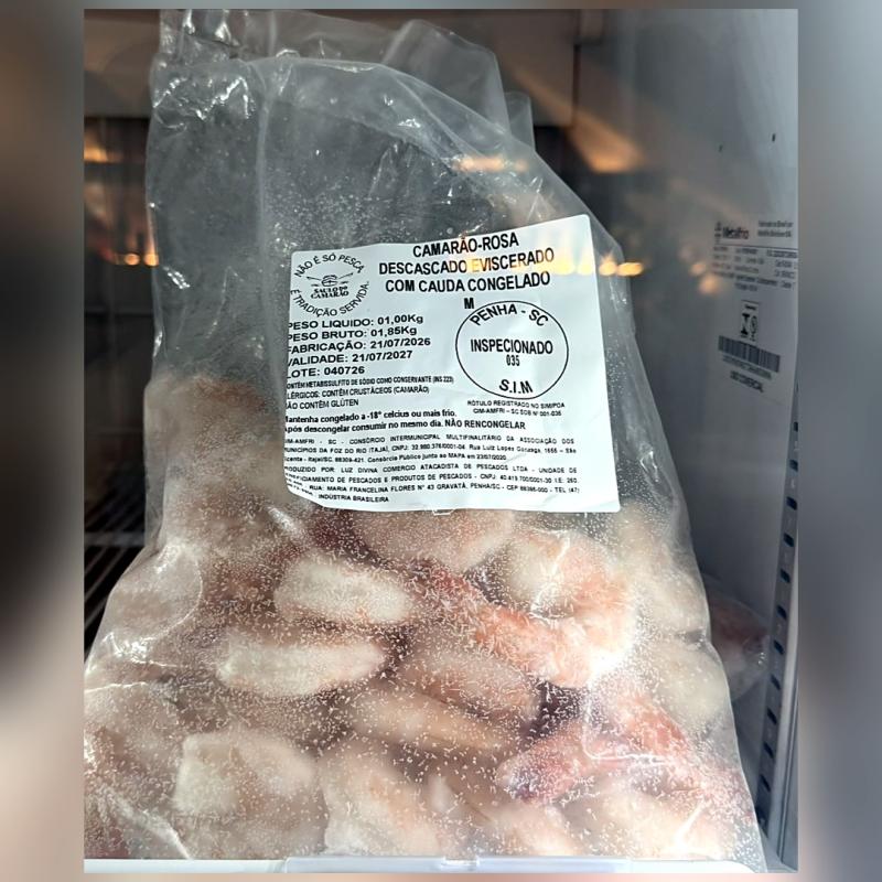 Camarão Rosa Evisc. c/ Cauda 41/50 M · Pacote 1 kg