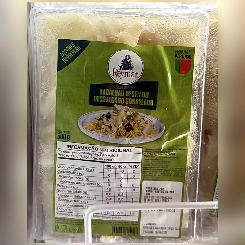 Bacalhau Dessalgado Desfiado Morhua · 500 g